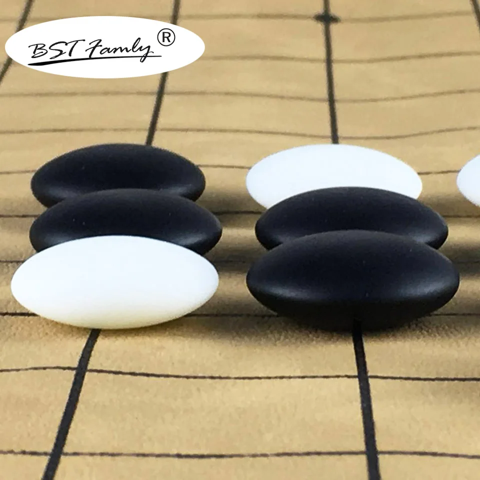

BSTFAMLY New Yunzi c Go Chess Pieces 2.2cm For 19 Road 361Pcs No Chessboard Chinese Old Game of Go Weiqi Melamine Checkers GA03