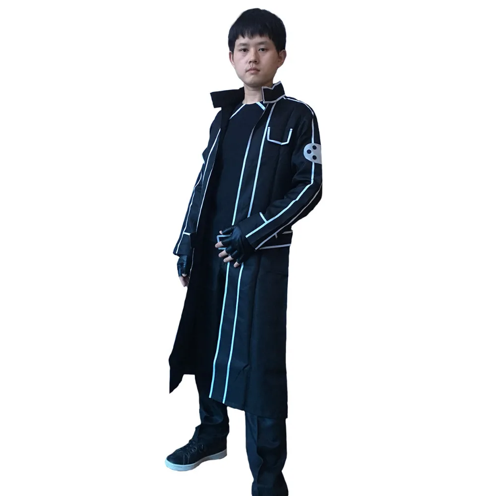 Костюм для косплея искусство меча онлайн одежда Kirito эмблема и пояс