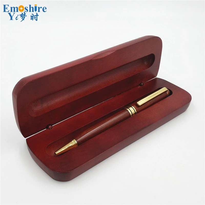 Emoshire Roller Ball Pen Set Vintage Ballpoint Pen with Wood Cufflinks (2)