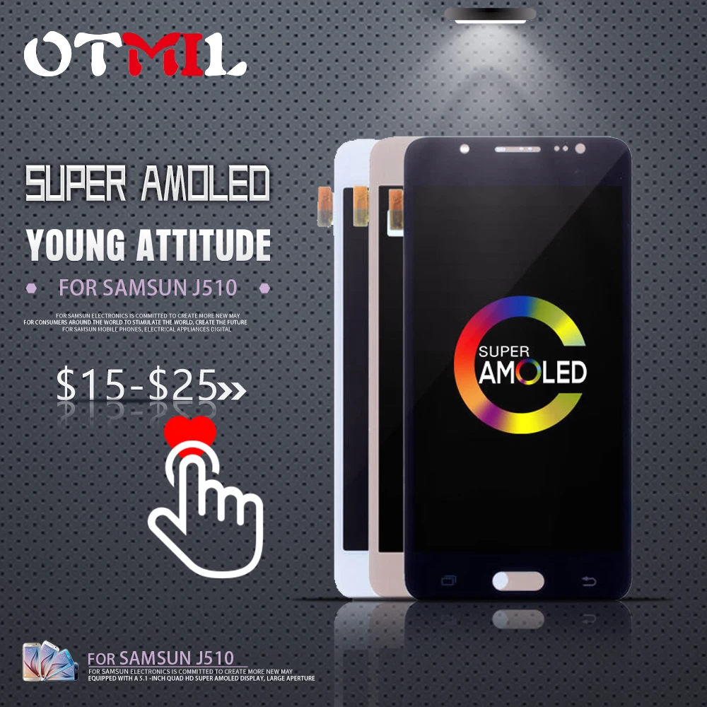 

OTMIL 5.2"Amoled For SAMSUNG Galaxy J510 LCD Display Touch Screen J510FN J510F J510G J510Y LCD For SAMSUNG J5 2016 Display #1
