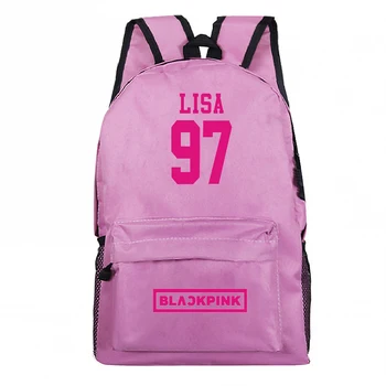 

New beautiful Blackpink Lisa School Bags Students School Backpack Casual Jisoo Jennie Rose Lisa printing School rucksack