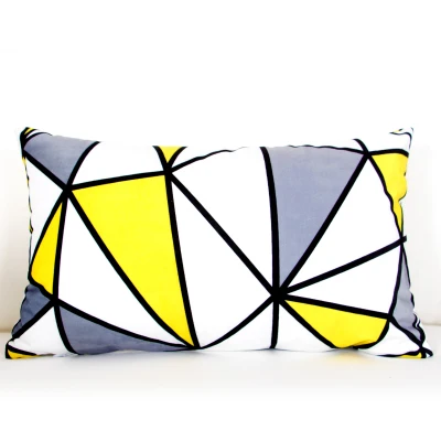 Желтый серый декоративный чехол для подушки домашний декор бархатное покрытие для подушки для дивана 45*45 см геометрический - Цвет: J