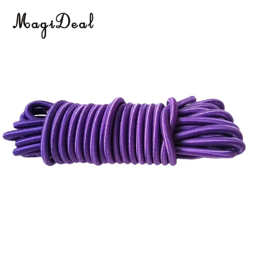 MagiDeal 4mm x 5m Strong Elastic Round Bungee Rope Shock Cord Tie Down Marine Boat Trailer Kayak Surfboard Roof Rack