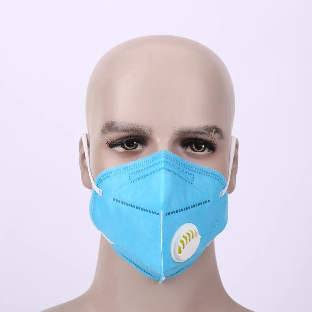 

5PCS/Lot Vertical folding Nonwoven Valved Anti Fog Dust Mask Mouth Masks PM2.5 disposable Medical Face Mask Respirator