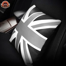 Креативный британский стиль поддержка автокресла M флаг кожа подушка для автомобиля подушка для сиденья автомобиля домашний Автомобиль двойного назначения