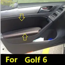8 шт. микрофибра передние/задние дверные панели подлокотник кожаный чехол защитная накладка для Volkswagen Golf 6 с креплением фитинги
