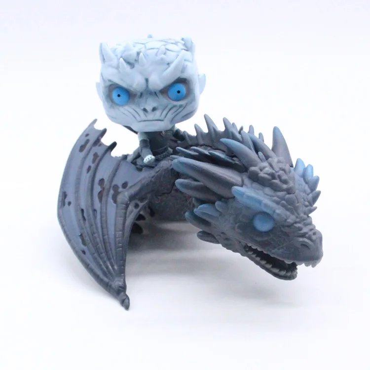 

Big Size GAME OF THRONES Night King & Icy Viserion Riding DRAGONs 23cm PVC Action Vinyl Dolls Figure Model Toys