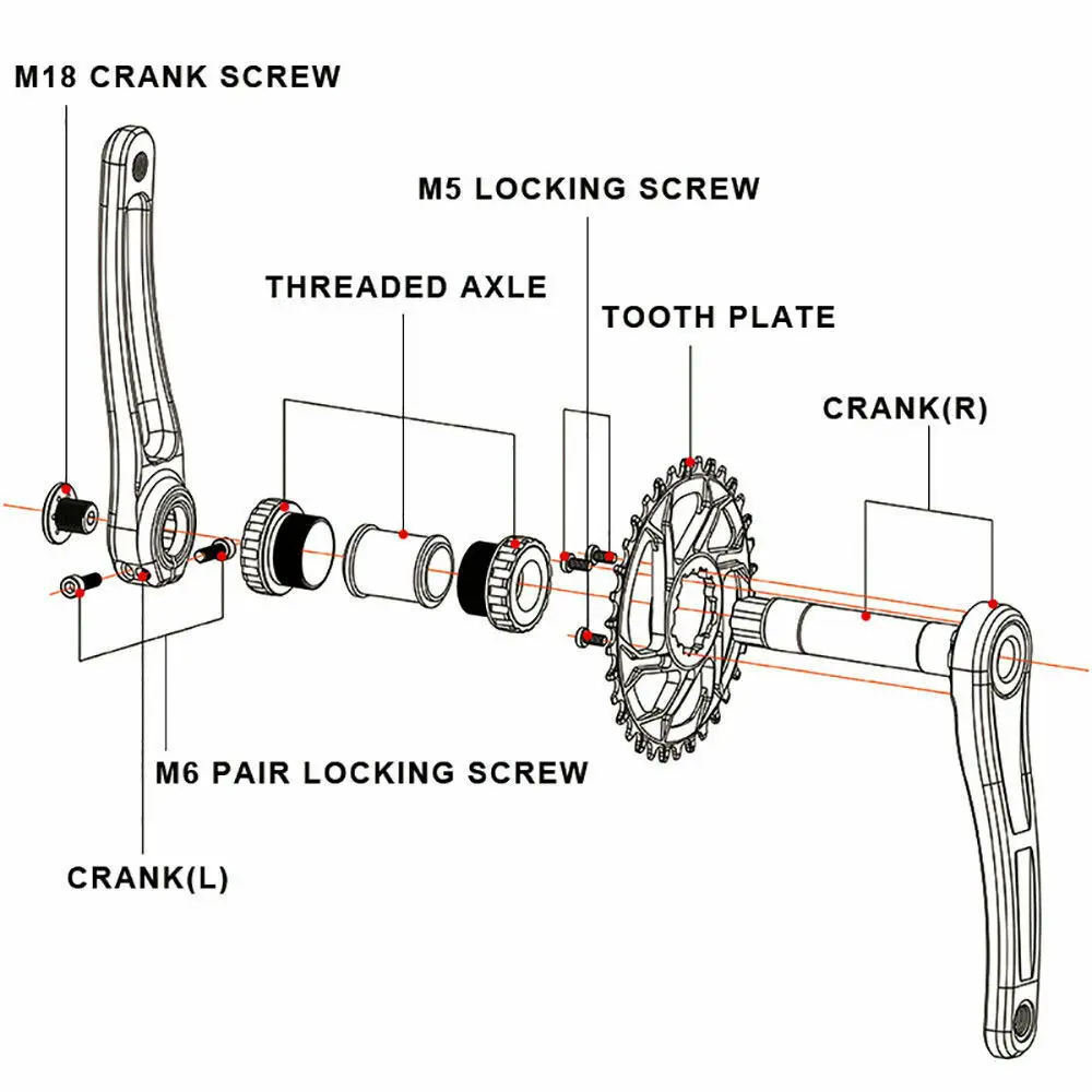 Улитка GXP 30/32/34t MTB дорожный велосипед с ЧПУ Chainset 170 мм рукоятки BB звездочка цепной передачи передняя Звездочка Алюминий сплав диаметра окружности болтов для GXP XX1 X9 модными принтами XO X01