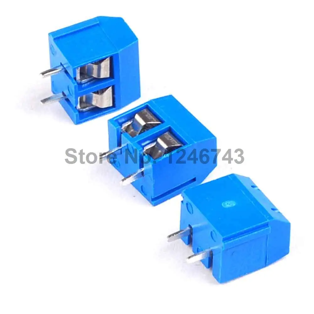 100 шт. 2 контактный винтовой клеммный блок коннектор шаг 5 08 мм|screw terminal block|screw block