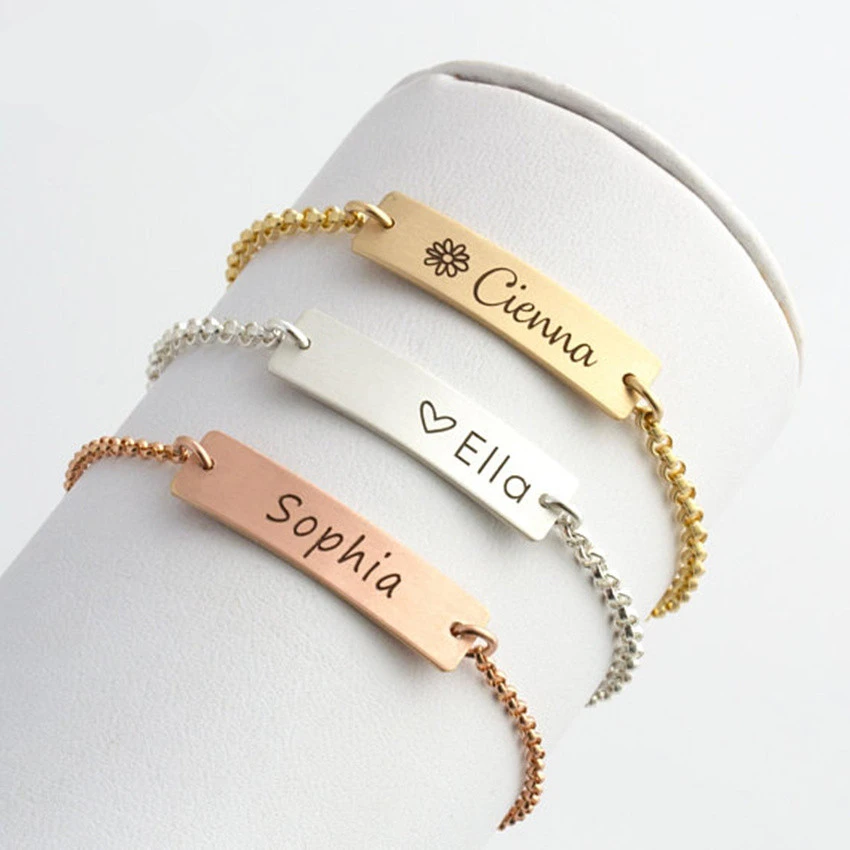 Personalized name bracelets for women Clearance