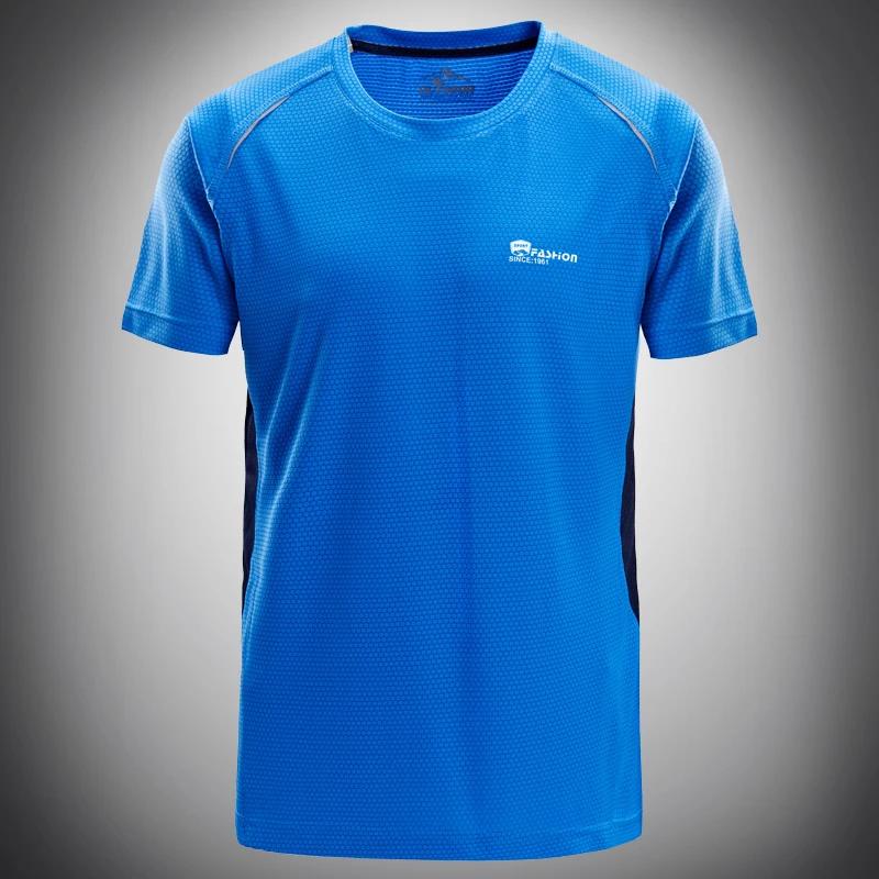 Summer Hot Men's Quick Dry Active Sportswear Short sleeve T shirts Mens