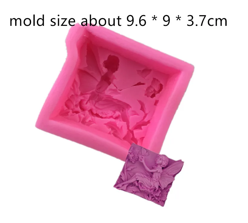 Flower Fairy Girl Butterfly Pattern silicone soap mold Hand Made Soap Silicone Mould