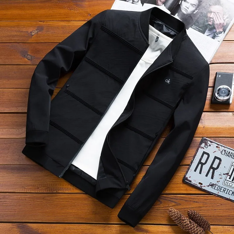 

Men's Jackets spring autumn Fashion Men Bomber Jacket Hip Hop Patch Designs Slim Fit Pilot Brand Mens Jacket Coat Plus Size 4XL
