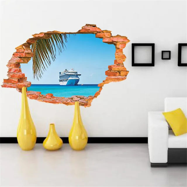 beautiful ocean scenery home decoration wall stickers living room beautiful ocean scenery home decoration wall stickers living room