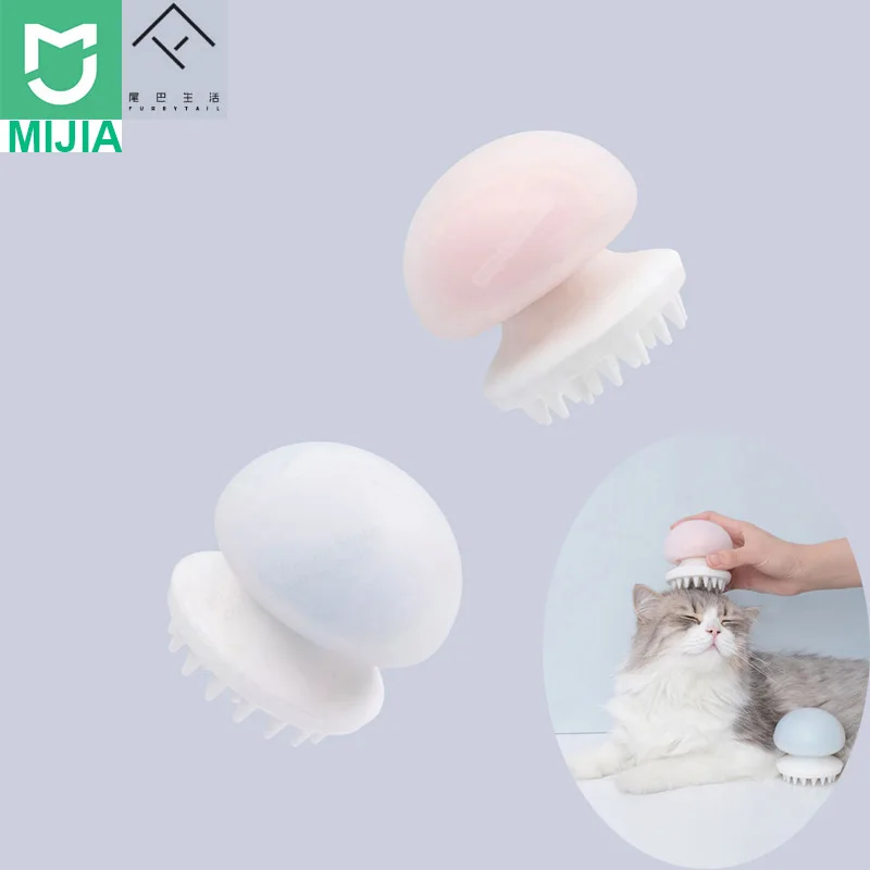 Xiaomi Mijia пушистый хвост Медузы Pet Массажер расческа отрицательных ионов антистатические для кошачьей шерсти чистый уход за домашними животными массажер гребень