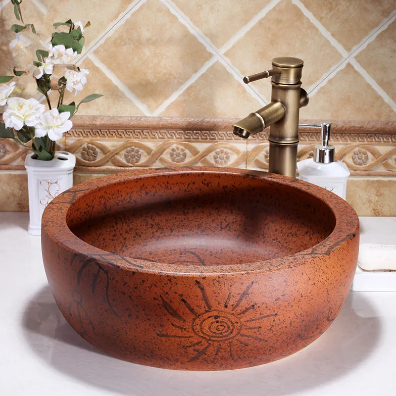 Jingdezhen ceramic sanitary ware art counter basin wash basin lavabo sink Bathroom sink chinese ceramic basin sinks (5)