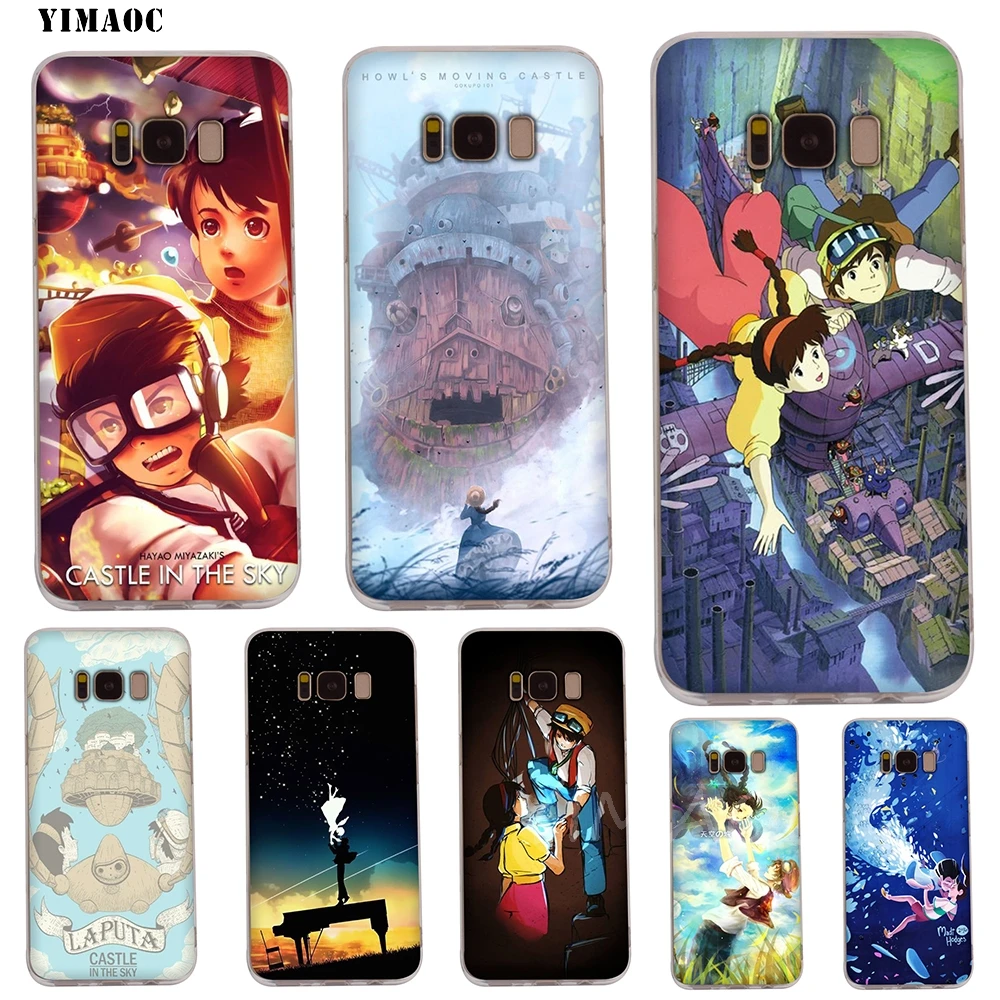 YIMAOC Laputa Castle in the Sky Soft Case for Galaxy j3 j5 j6 j7 A5 2016 2017 A6 A9 2018 Note 8 9 S7 edge S8 S9 S10 Plus S10e |
