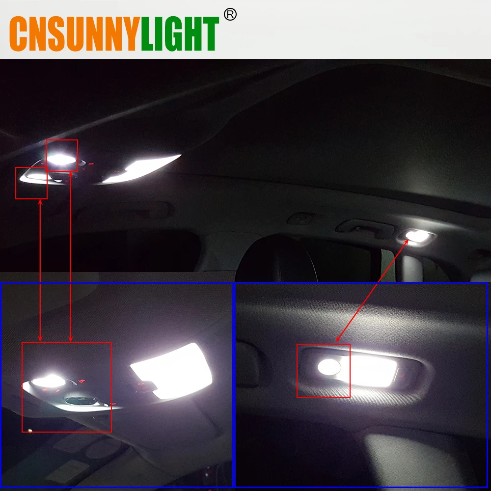 CNSUNNYLIGHT Car LED T10 W5W 9SMD Canbus Bulbs For Audi Q5 Bmw Ford Auto Interior Reading Side Signal Lights DC 12V Error Free (6)