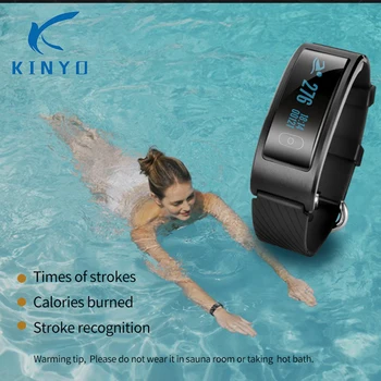 

Newest smart band wristband swimming monitor Heart rate monitoring Bluetooth available option in 3 colors silent alarm smartband