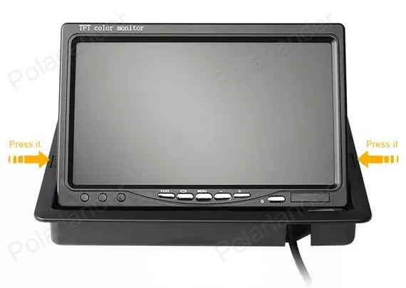 2 AV вход подключение к 7 дюймов TFT lcd Colo автомобильный монитор заднего вида для парковки автомобиля беспроводной 18 светодиодный rearviwe камера