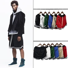 Цвет контраст с заниженным шаговым швом хип-хоп Для мужчин s шорты Лето Хип-хоп мешковатые шорты Для мужчин дышащая Джерси Материал шорты 6 Cotlors