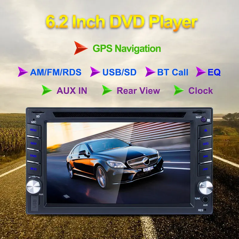 Vehemo GPS навигация LCD сенсорный экран автомобильный DVD Радио вид сзади гибкий стерео