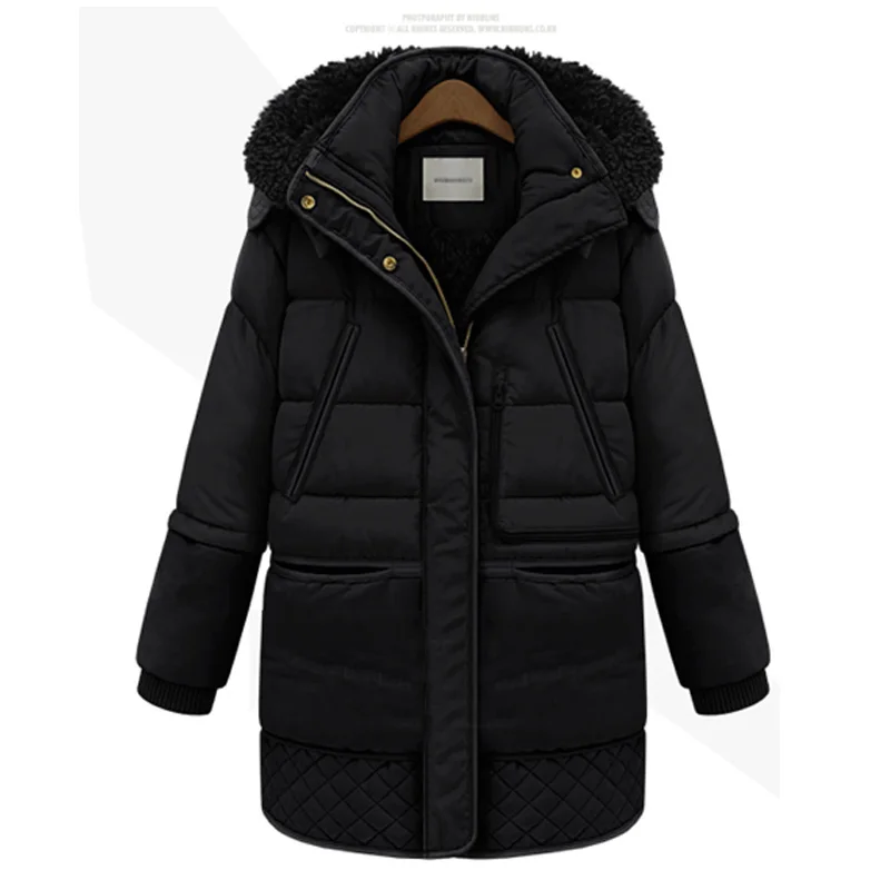 Женское длинное пуховое пальто, большой размер, пуховик, Женская белая пуховая куртка, пальто с капюшоном, Женская Толстая зимняя куртка, верхняя одежда LP407
