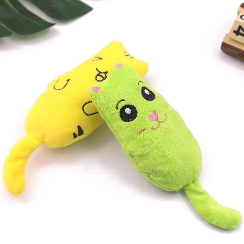 Funny Interactive Plush Cat Toy Kitten Chewing Bite Teeth Grinding