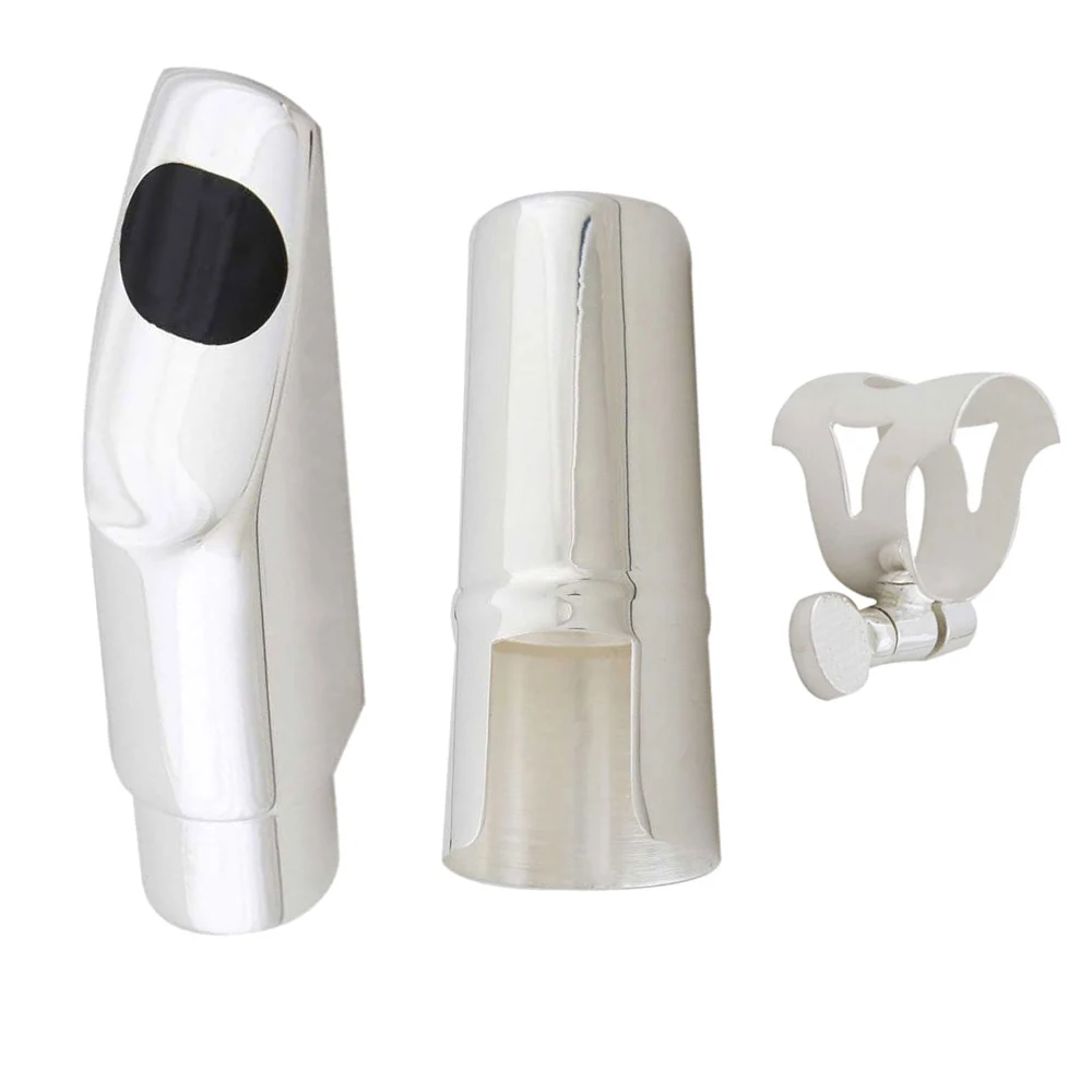 Professional Silver Plated Soprano Metal Saxophone Mouthpiece 6 with