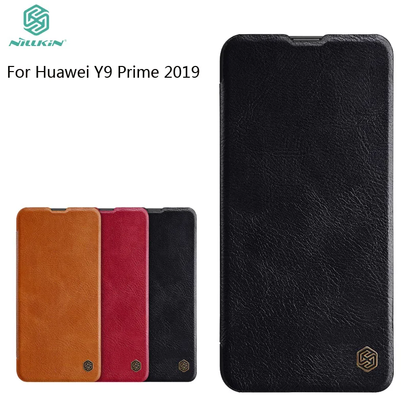 Чехол для телефона Huawei Y9 Prime 2019 оригинальный кожаный чехол-книжка Nillkin Qin |
