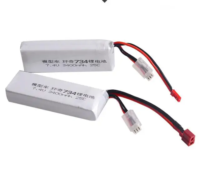 1 шт 7,4 V 3400MAH 25C 2S li-po аккумулятор для HuanQi 734A/SUBO BG1513 1:16 RC автомобиль/лодка