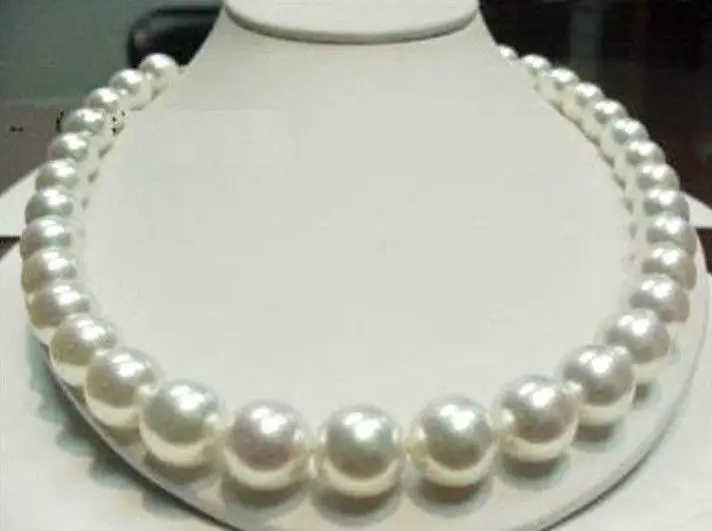 

@@@@@ 11-12mm 18inch AAAA+ Natural White SOUTH SEA Pearls Necklace 14KGP Clas 6.09
