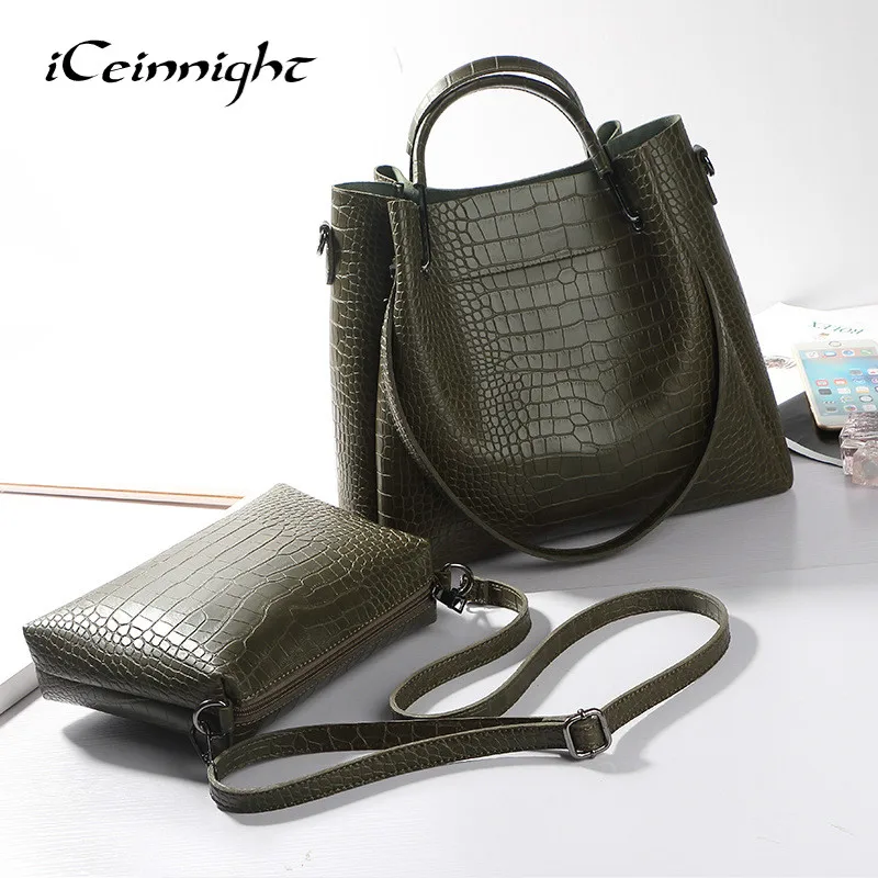 

iCeinnight PU Leather Tote Bags Quality Women Handbag Ladies Luxury Brand Shoulder Bag New Fashion Female Designer Messenger Bag