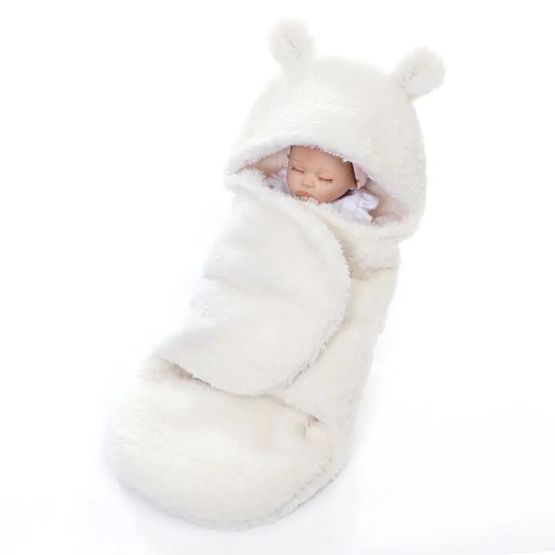 Пеленка для сна для новорожденных, детский спальный мешок с защитой от ударов, утепленный мягкий махровый халат для мальчиков и девочек 0-6 месяцев - Цвет: 4