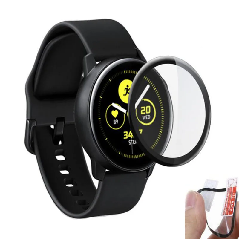 

3D Curved Soft Full Edge Cover Protective Film For Samsung Galaxy Watch Active 2 40mm 44mm Active2 Screen Protector Pretection
