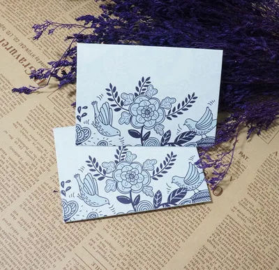 20 штук 7,2x10,5 см мини маленький модный тренд; Китайская вышивка с птицей цветок бумажные конверты винтажный подарок карты упаковочная коробка для хранения "сделай сам" конверт