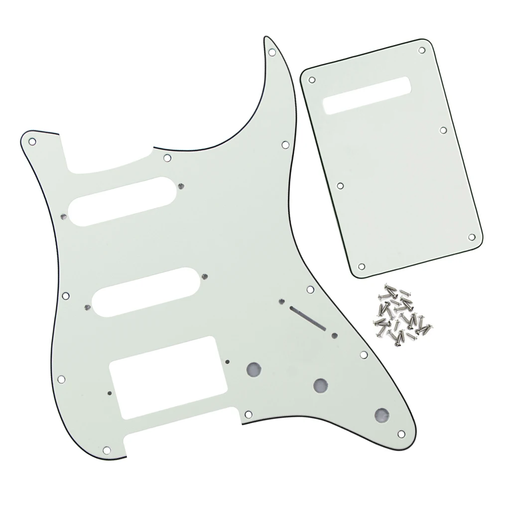 Гитара Pickguard царапин пластины SSH 3Ply и задняя пластина винты для гитары в
