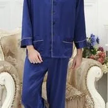 Шелк тутового пара домашняя, чтобы взять тяжелый шелк пижамы Супер-большой размер M-XXXXL Мужчины