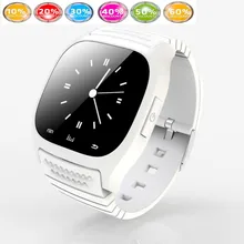 Heißer verkauf smart uhr smartwatch M26 1 stücke weiß schwarz blau günstige-android-handy uhr android wear digital-uhr für iphone