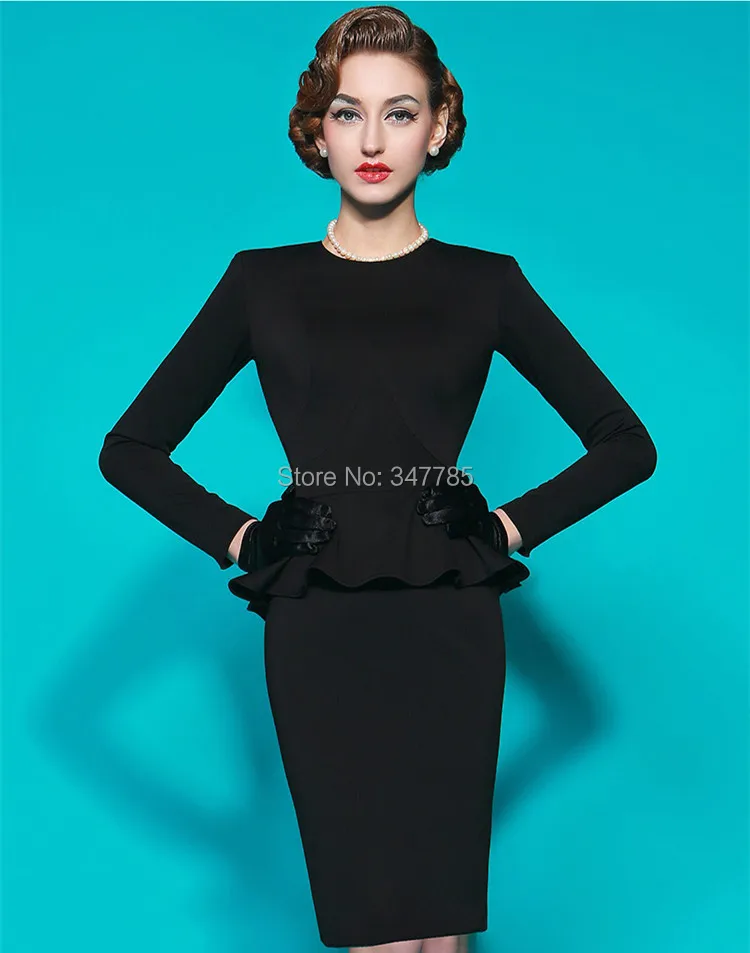 peplum business suit