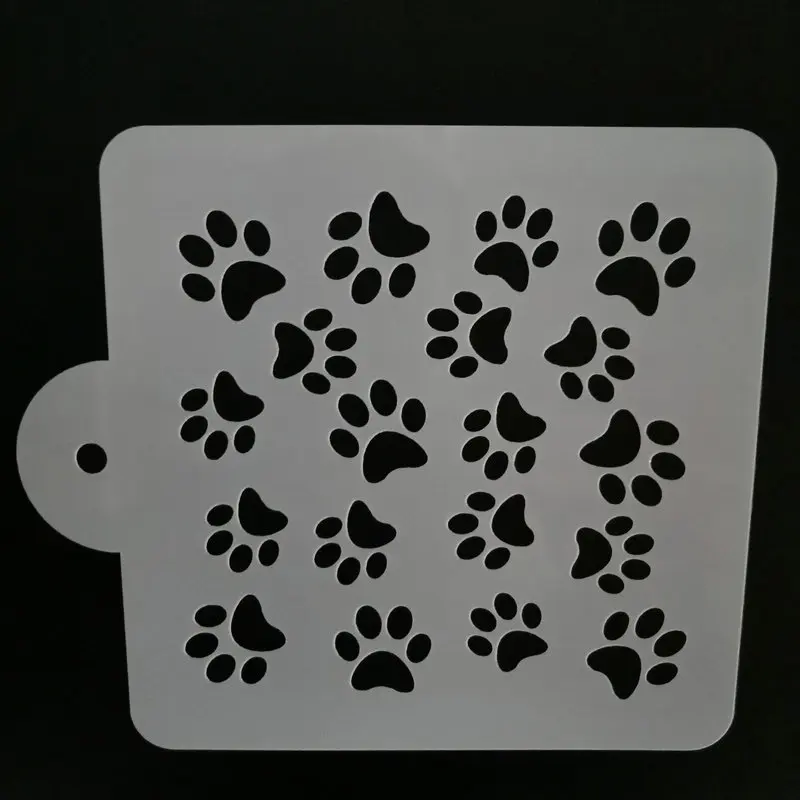 

Animal Bear Dog Paw Print Cake Stencil Fondant Baking Mold Cake Decorating Tools