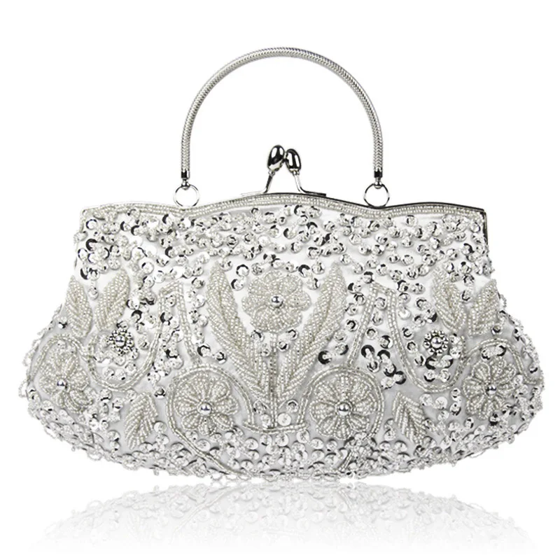 

Women Fashion Evening Beaded Handbag Luxury Design Female Party Daily Clutch Bag INS Popular Ladies Handmade Purse SS0410