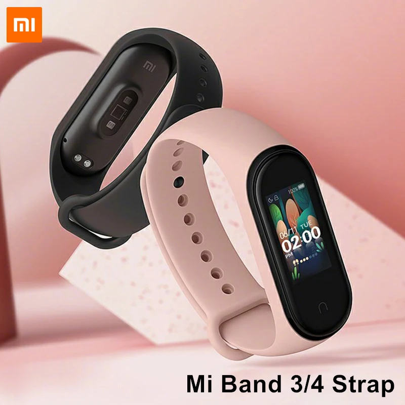 Xiaomi mi Band 4 NFC ремешок на запястье из ТПУ Черный Синий Оранжевый винно-красный розовый и mi Band 4 кабель для зарядки умные аксессуары