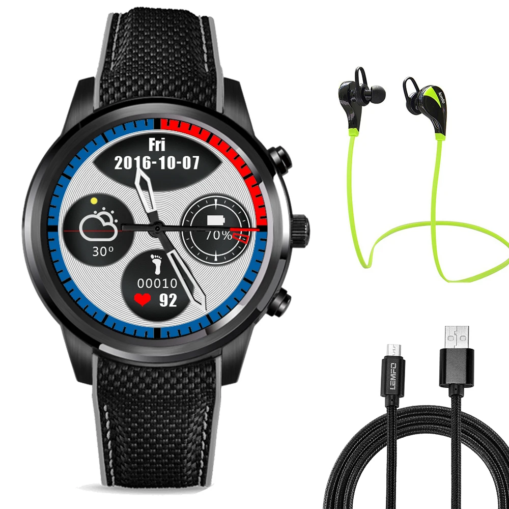 

Lemfo LEM5 Smart Watch Android 5.1 OS MTK6580 Quad Core smartwatch phone Support Bluetooth GPS WIFI NANO SIM Heart Rate Monitor