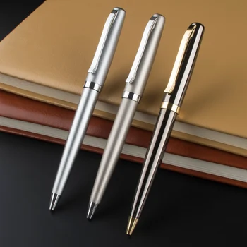 

High Quality Luxury metal Pen Black refill 0.5mm Ballpoint Pen Caneta Ballpen Writing Office Stationery