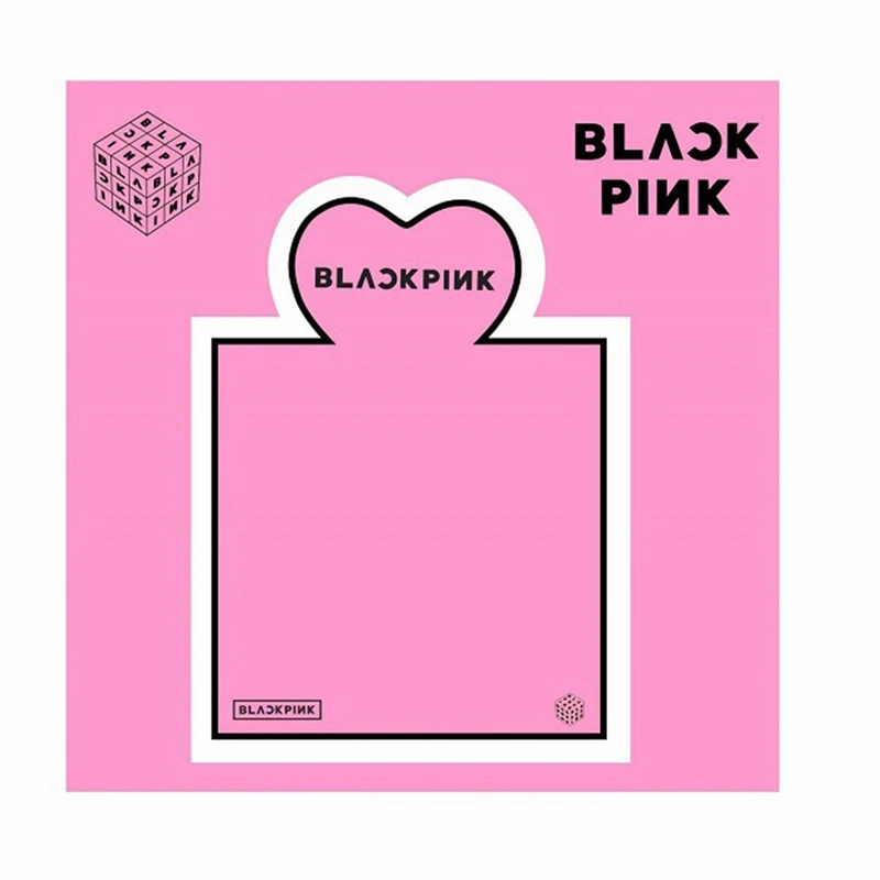 

1Pcs K-POP BLACKPINK Self Adhesive Memo Pad Creative Sticky Notes Bookmark School Office Stationery Supply