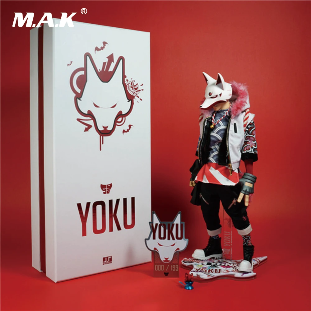 

12 Inches J.T Studio Street Mask Yoku Full Set Action Figures Body Head Clothes and Accessories Red Version