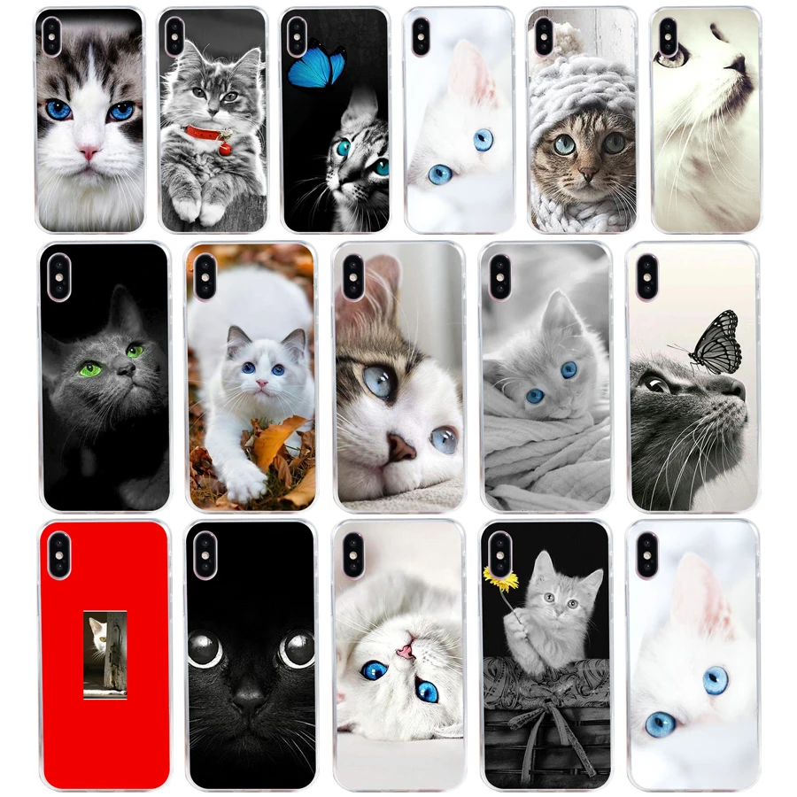 252H Cat Kitty Blue Eyes Cute Animal Pet Custodia Morbida In Silicone Tpu Cover Per Iphone 5 5S Se X Xr Xs Max Case