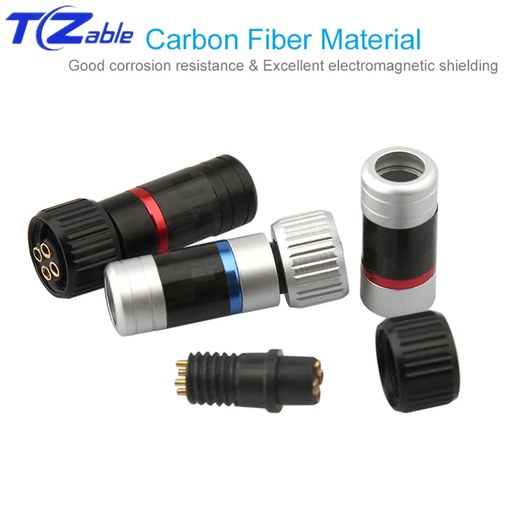DIY Headphone Upgrade Cable XLR Earphone Pin Splice Connector For JH AUDIO JH24 Audio Jack Audio Adapter Black Silver