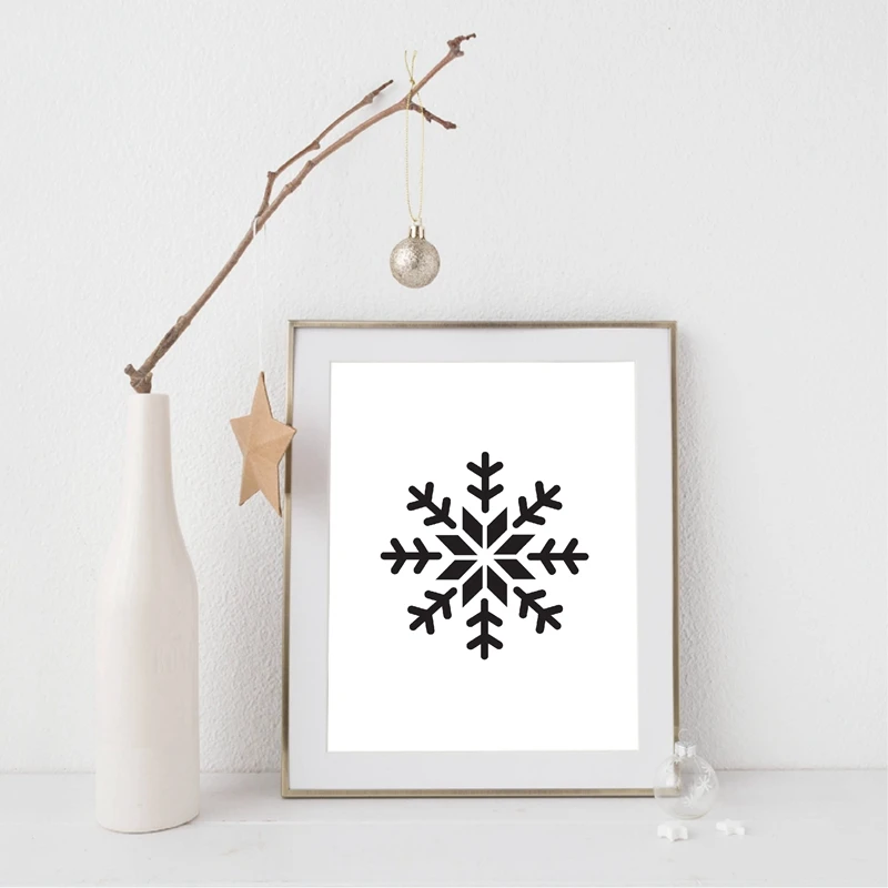 Snow Christmas Canvas Painting Home Decor
